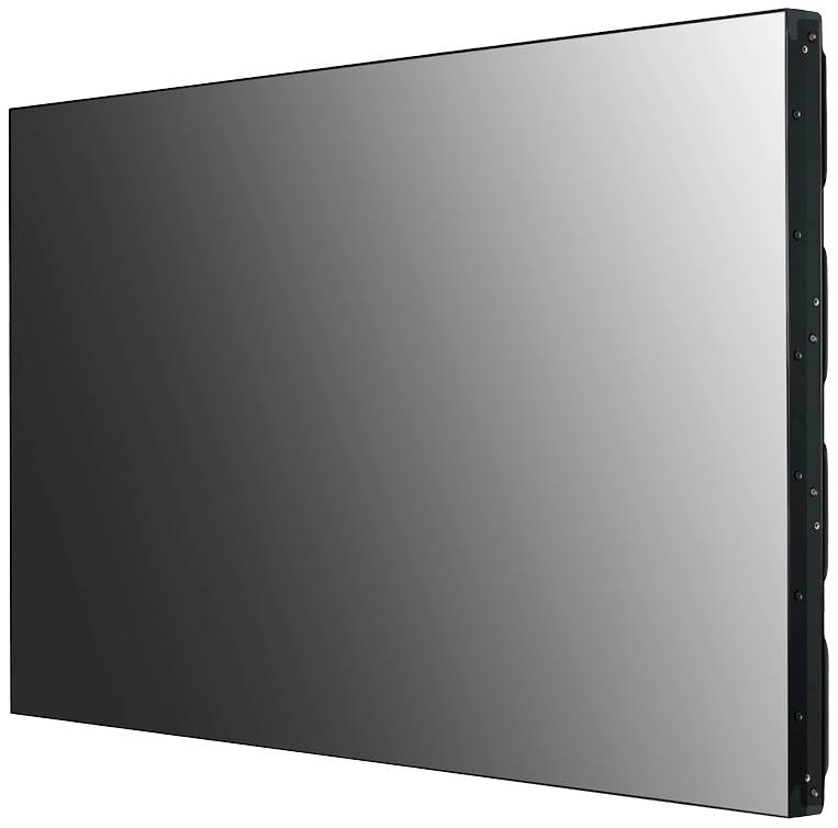 Écran plat à cadre noir, sans affichage, sur un fond blanc. Idéal pour les présentations numériques.