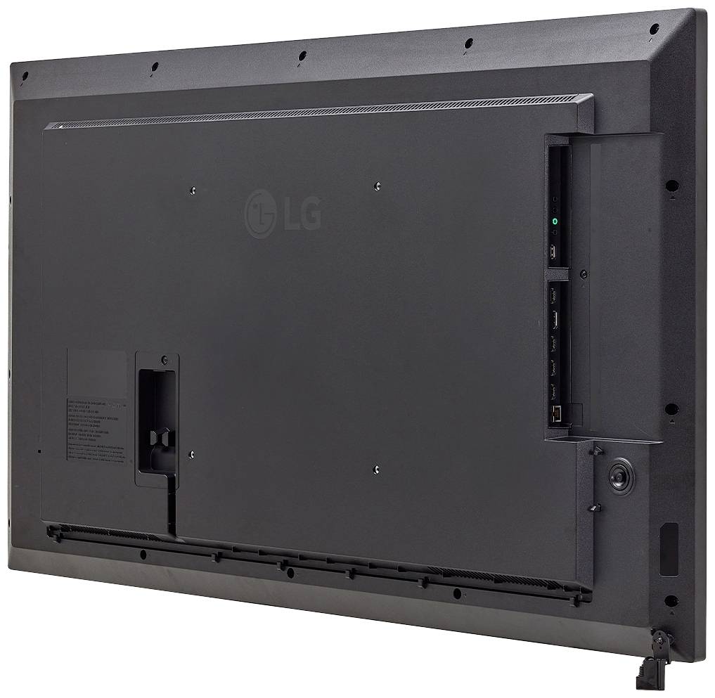 Le dos d'un téléviseur plat LG avec différentes options de connexion, notamment des ports HDMI et USB.