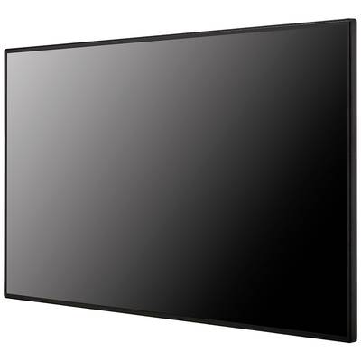 Un grand écran plat avec un cadre noir sur un fond blanc, sans contenu ou éléments de commande visibles.