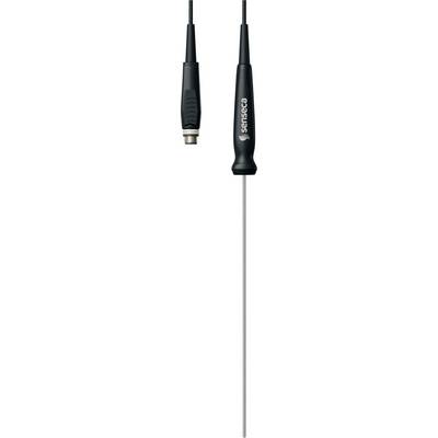 Thermomètre à sonde avec une longue tige métallique fine, portant l'étiquette « EXPRESSIONS » sur la poignée, utilisé pour mesurer la température.