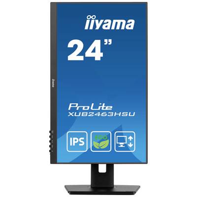 Moniteur, marque iiyama, modèle ProLite XUB2463HSU, 24 pouces, technologie IPS, mode Eco, pied réglable.