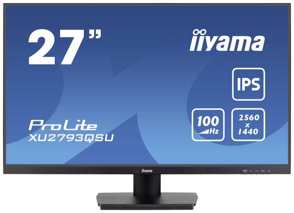 iiyama ProLite XU2793QSU-B6, 68,6 cm (27"), 2560 x 1440 pixels, Wide Quad HD, LED, 1 ms, Noir