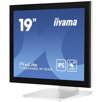 Un moniteur tactile iiyama de 19 pouces, modèle ProLite T1932MSC-W1SAG, avec technologie IPS et support tactile capacitif projetté (PCAP) 10 points.