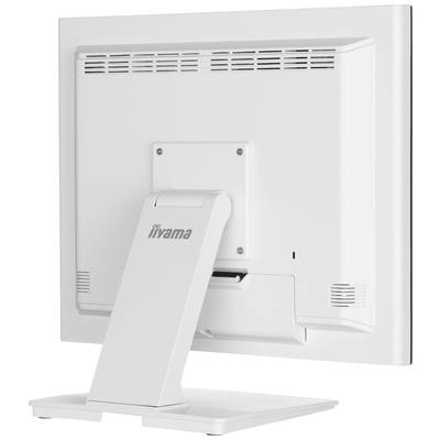 Vue arrière d'un écran d'ordinateur blanc iiyama avec support intégré.
