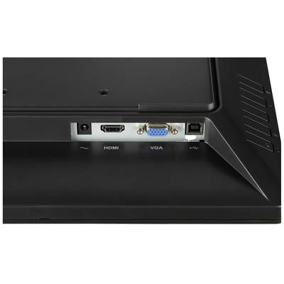 Dos d'un moniteur avec connexions HDMI, VGA et réseau