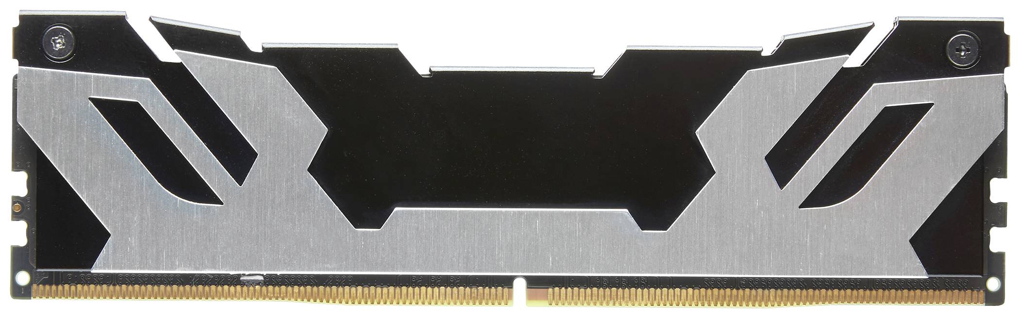 Un module de RAM au design moderne avec des accents métalliques distinctifs, adapté pour une utilisation dans un ordinateur de gaming ou à haute performance.