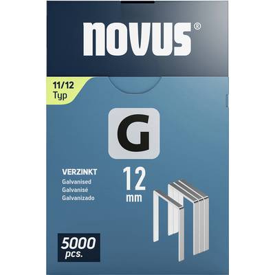 Emballage pour agrafes Novus type 11/12, 12 mm, galvanisées, 5000 pièces.