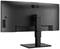 Un grand moniteur LG vu de dos, monté sur un support réglable en hauteur. Adapté aux environnements de bureau et au travail professionnel.