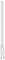 Un long dispositif rectangulaire blanc avec deux tiges métalliques, probablement un composant de chauffage ou d'éclairage.