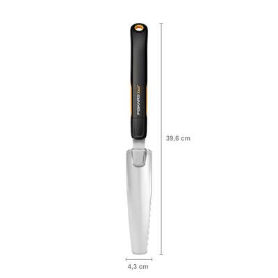 Truelle à main avec poignée ergonomique, longue de 39,6 cm, parfaite pour les travaux de jardinage.