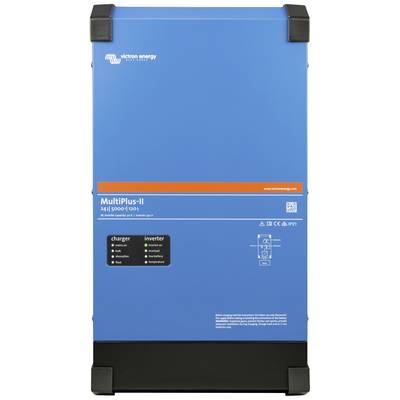 Onduleur/chargeur Victron Energy Blauer 'MultiPlus-II 24/5000/120-1'. Le type d'appareil et les informations techniques sont visibles.