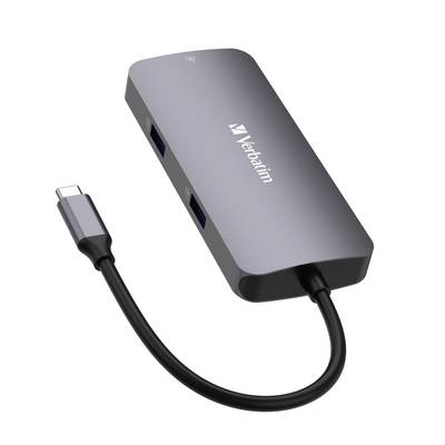 Hub Verbatim multiport CMH-05, 2 ports USB 3.2-A, 1 port USB 3.2-C, HDMI 4K, RJ45, câble USB 3.1-C, version commerciale-2
