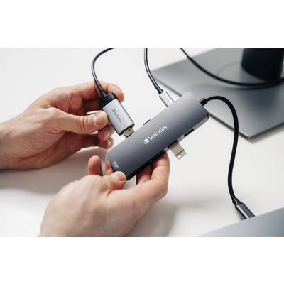 Hub Verbatim multiport CMH-08, 3 ports USB 3.2-A, 1 port USB 3.2-C, 2 ports HDMI 4K, lecteur de cartes SD et microSD,...-10