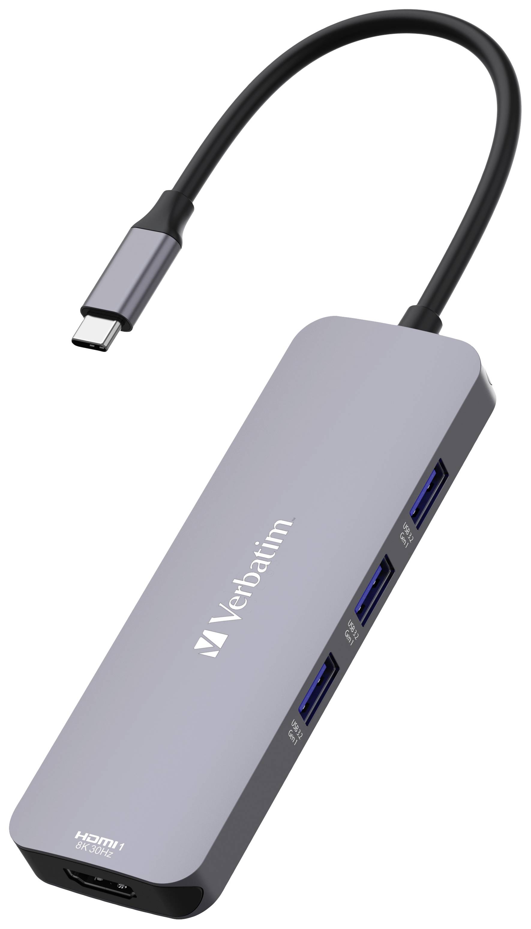 Hub Verbatim multiport CMH-08, 3 ports USB 3.2-A, 1 port USB 3.2-C, 2 ports HDMI 4K, lecteur de cartes SD et microSD,...-1