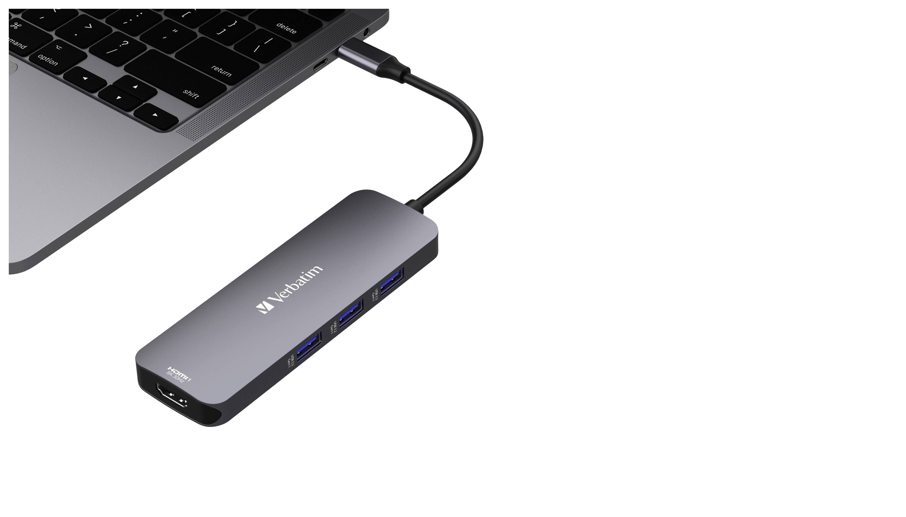 Hub Verbatim multiport CMH-08, 3 ports USB 3.2-A, 1 port USB 3.2-C, 2 ports HDMI 4K, lecteur de cartes SD et microSD,...-6