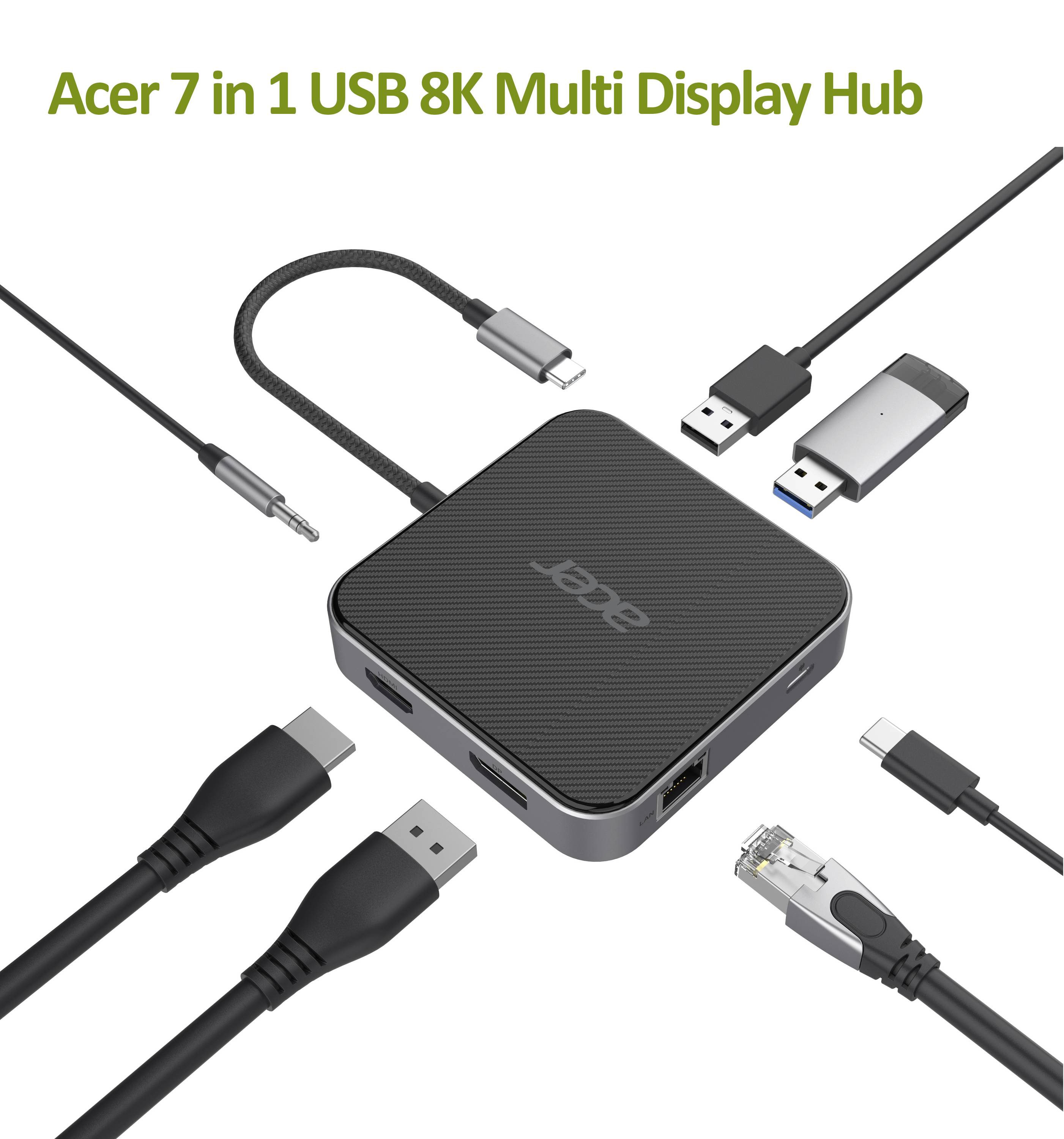 Acer Station d'accueil USB-C® HP.DSCAB.013 Convient pour les marques: universel alimentation USB-C®-6