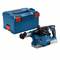 Marteau perforateur avec coffret d'accessoires, bleu et noir, de Bosch. Idéal pour les travaux de construction et le bricolage. Compact et puissant.