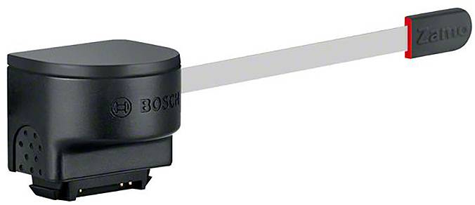 Un outil électronique laser de Bosch avec une règle plate escamotable.