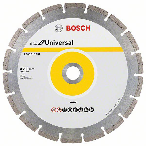 Bosch Accessories 2608615031 2608615031 Disque à tronçonner diamanté 230 mm 1 pc(s) Béton, Tuile, pierre à chaux, Tuile