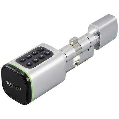 Serrure électronique avec clavier numérique digital, boîtier argenté, marque 'Sygonix', pour un contrôle d'accès sécurisé.