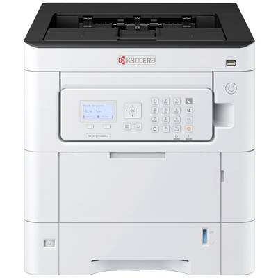 Un imprimante Kyocera moderne, grise, avec un écran numérique et un clavier. Idéal pour le bureau et le travail à domicile.