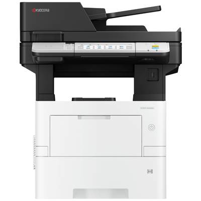 Une imprimante multifonction avec scanner, copieur et télécopieur. Interface utilisateur avec touches et écran en haut de l'appareil.