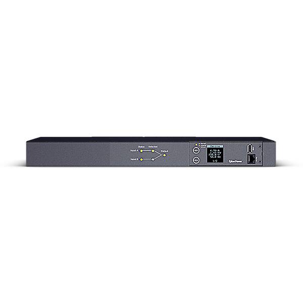 Commutateur réseau noir avec voyants LED et ports. Convient pour connecter plusieurs appareils au sein d'un même réseau.