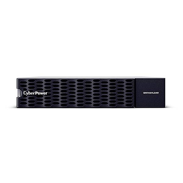 Un accessoire de serveur informatique portant l'inscription 'CyberPower'. L'appareil est logé dans un boîtier noir et possède des fentes d'aération sur sa façade avant.