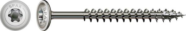SPAX 0257000600805 R 88193 m.Spitze/T-STAR TG Vis à bois 6 mm 80 mm T-STAR plus    acier inoxydable A2 100 pc(s)