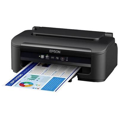 Une imprimante noire imprime une fiche d'information en couleur avec des diagrammes et du texte. Plusieurs touches de commande sont présentes sur l'imprimante.
