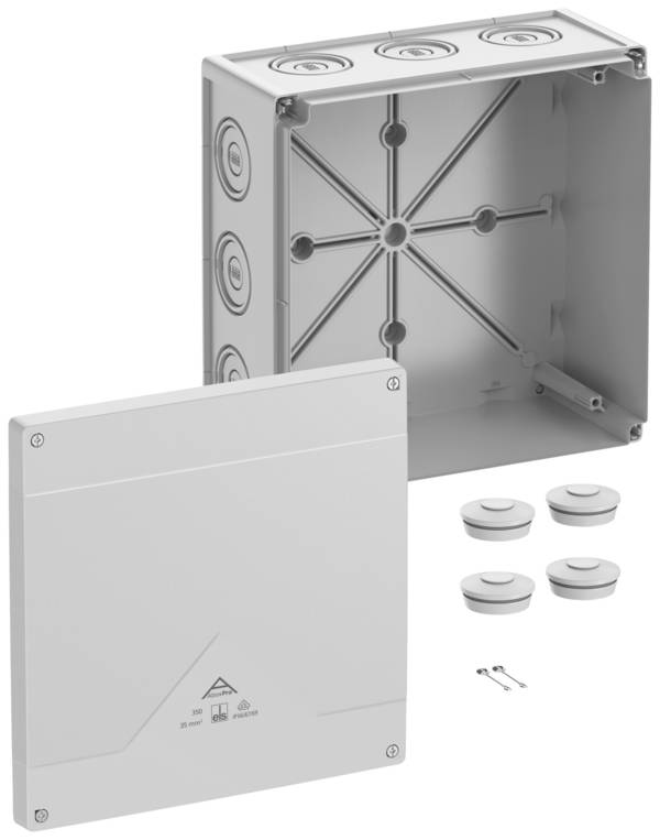 Spelsberg 43540001 Boîte de dérivation (L x l x H) 252 x 252 x 120 mm gris IP66, IP67, IP69 1 pc(s)