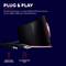 « Plug & Play » : Un appareil à connexion simple : audio via câble AUX 3,5 mm et alimentation par câble USB.