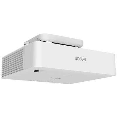 Un projecteur Epson blanc est visible du dessous.