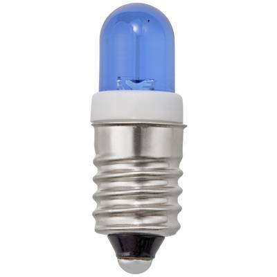 Une ampoule bleue à vis, adaptée aux lampes spéciales ou à des fins décoratives.