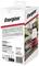 Emballage de pile de la marque Energizer avec une image d'une lanterne rouge à l'extérieur chargeant un smartphone. Informations sur le produit et symboles.