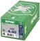 Carton vert contenant 1000 vis SPAX, taille 4x40 mm. Comprend des logos et une mention "Fabriqué en Allemagne".