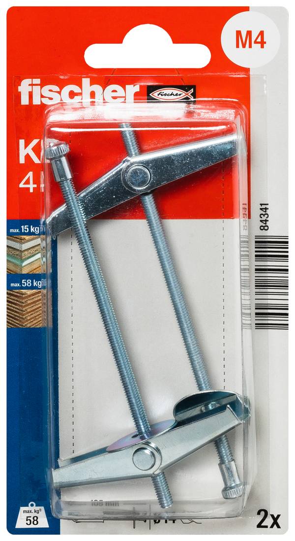 Fischer 084341 KD 4 K NV Cheville à bascule 105 mm  1 set