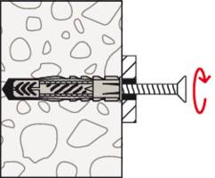 Fischer 090879 UX 8 x 50 R S K NV Cheville universelle 50 mm 1 set-6