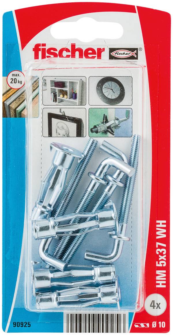 Fischer 090925 HM 5 x 37 WH K NV Cheville pour corps creux 37 mm 10 mm 1 set