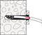 Diagramme d'une méthode d'injection : Un aiguille d'injection introduit du matériau dans une roche poreuse. Une flèche indique la direction de l'écoulement.