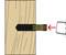 Guide étape par étape pour fixer un insert en laiton à l'intérieur d'un objet en bois à l'aide d'un tournevis.