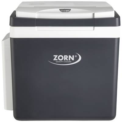 Une glacière bleue portant l'inscription « ZORN Quality Coolers » sur l'avant.