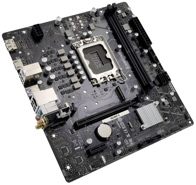 Une carte mère avec un socket CPU, des emplacements pour RAM et différents connecteurs, illustre le matériel de base d'un ordinateur.