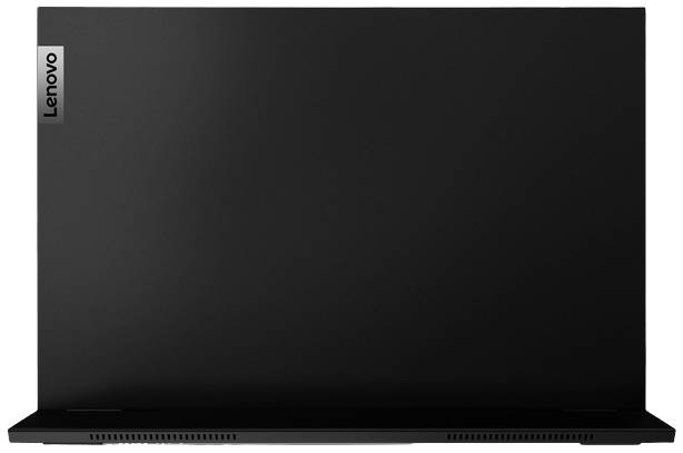 Un ordinateur portable Lenovo noir fermé.