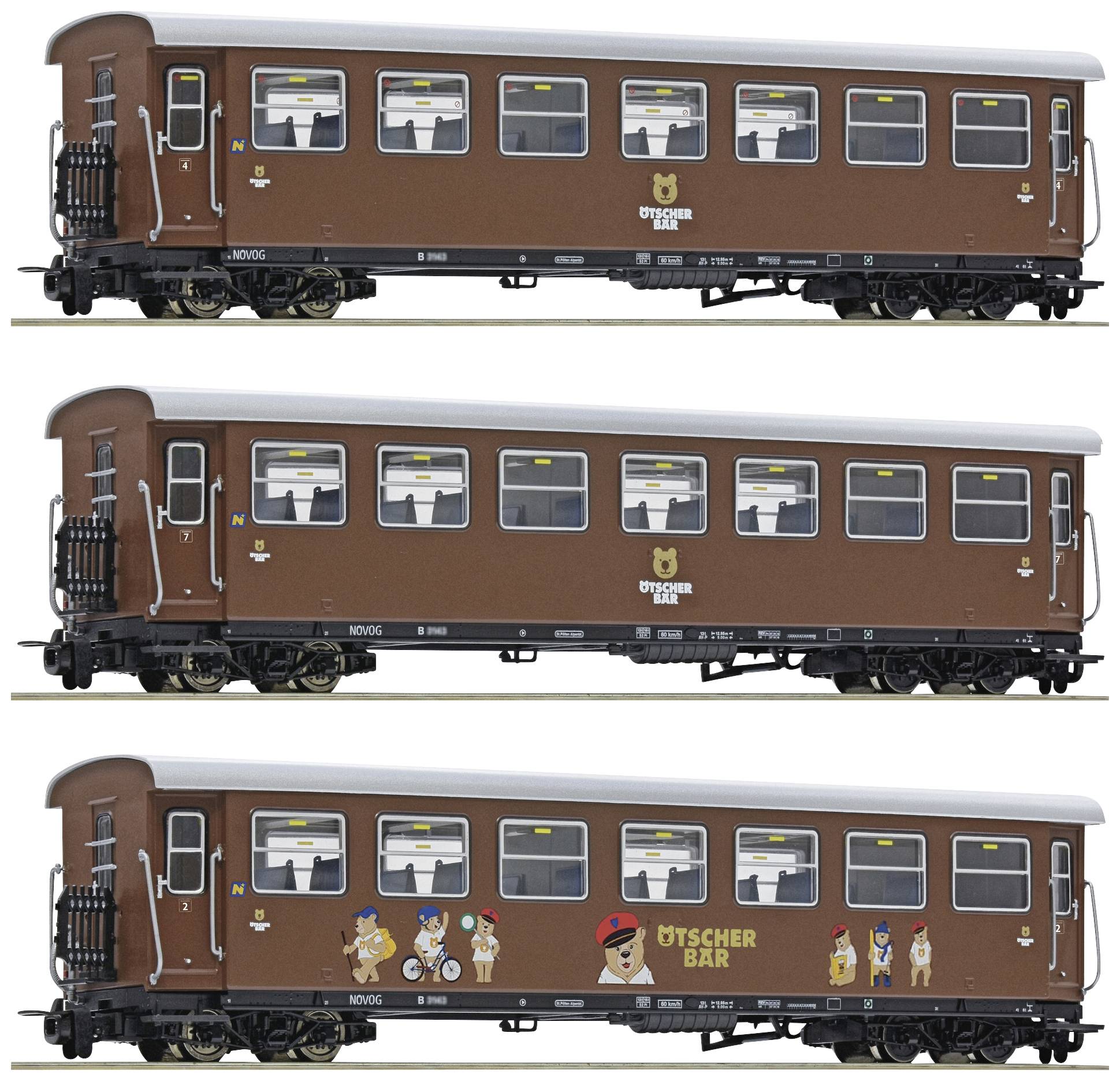 Roco 6240002 Lot de 3 trains de voyageurs H0e « Ötschäär » de la NÖVOG