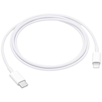 Un câble blanc avec des connecteurs USB-C et Lightning, couramment utilisé pour charger des appareils mobiles.