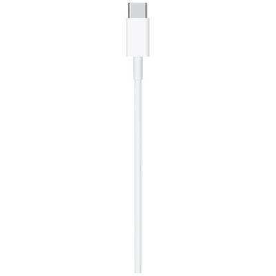 Un câble USB-C blanc, souvent utilisé pour la charge ou le transfert de données, présenté verticalement.