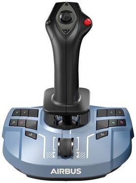Thrustmaster TCA X Airbus Edition Joystick pour simulateur de vol casque (jack 3,5 mm), USB-A, USB-C® PC, Xbox One, Xbox Series S, Xbox Series X bleu