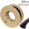 TRU COMPONENTS TC-12352456 T24CA013 Gaine tressée noir polyester 13 à 14 mm 100 m