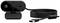Une webcam noire avec câble USB, adaptée aux appels vidéo et aux réunions en ligne.